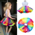 Miniatyrbillede 10 af 10: Rainbow Tutu-nederdel Tulle-minikjole M M