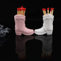 Miniatyrbilde 6 av 10: Cowboy Boot Fyrstikkholder Fyrstikkholder HVIT White