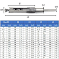 Miniatyrbillede 2 af 9: Firkantet hul boresnegl Bit Guide 14MM 14mm