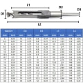Pikkukuva 2 / 9: Neliömäinen reikäporan terän ohjain 9,5 mm 9.5mm