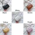 Miniatyrbild 2 av 10: Kvinnliga Simple Pure Color Crossbody-väskor gul