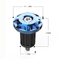 Miniatyrbillede 2 af 4: 2 stk Motorcykler Styr Styr Styr Ender Styr Grip Plug blue