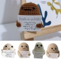 Miniatyrbillede 7 af 10: Positiv kartoffelstrikket kartoffeldukke 3 3 3