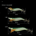 Pikkukuva 7 / 10: Katkaravun vieheet Squid koukku F-93MM 7.0G F-93MM 7.0G F-93mm 7.0g
