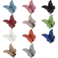 Miniatyrbilde 4 av 8: 4 stk Butterfly Hårklemmer Matte Hårkloklemmer C C C