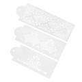 Miniatyrbillede 4 af 10: 3 stk. Kage Blonderingsskabelon Fondant Form Kage