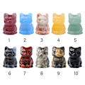 Pikkukuva 2 / 10: Luonnollinen Crystal Cat Figurine Fortune Cat Statue 5 5 5