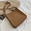 Miniatyrbillede 7 af 10: Læder Skuldertaske Dame Tote Bag SORT black
