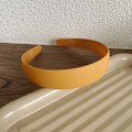 Miniatyrbillede 1 af 7: 2 STK Bredt pandebånd massivt hårbånd GUL yellow