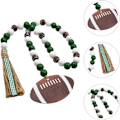 Pikkukuva 3 / 9: 1/2kpl Creative Football Wooden Beads Käsinkudotut puuhelmet 2pcs