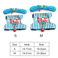 Miniatyrbillede 2 af 10: Stribet kæledyrsbryststrop Bowtie-selevest SORT M M Black M-M