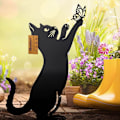 Miniatyrbild 4 av 10: Kattmetallstatyer Trädgårdsprydnader C C C