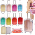 Miniatyrbillede 8 af 10: Dukke Transparent Trunk Miniature Trolley Bagage 4 4 4