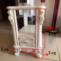 Miniatyrbillede 9 af 10: Vintage træudskåret møbel fodben 12X5CMSTYLE 1 STIL 1 12x5cmStyle 1