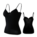 Miniatyrbillede 1 af 10: Spaghetti Strap Vest Basic Vest SORT L black L