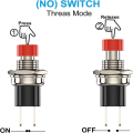 Pikkukuva 4 / 7: 10 kpl Mini Push Button Switch Momentary Switches EI NO NO