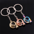 Miniatyrbillede 7 af 8: Turbo Turbolader nøglering Spinning Turbine nøgle vedhæng Multicolor