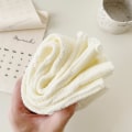 Pikkukuva 5 / 10: Neulotut sukkahousut Pohkeen puolivälin pinotut sukat VALKOINEN A A White A-A