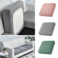 Miniatyrbillede 4 af 7: Ensfarvet Sofabetræk LYS GRÅ 2-SÆDER 2-SÆDER Light Gray 2 Seater-2 Seater