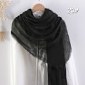 Miniatyrbillede 7 af 10: Crinkle tørklæde almindelig hijab SORT Black