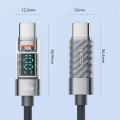 Miniatyrbillede 2 af 9: Mobildatakabel Ladekabel 2M100W C-C GRÅ 100W C-C GRÅ 2m100W C-C Grey