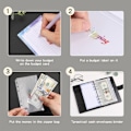 Miniatyrbillede 5 af 10: Budget Binder Money Organizer for kontanter KUN SORT SKAL KUN black only shell-only shell