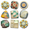 Miniatyrbilde 10 av 10: 10 stk Metallblomstknapper Rhinestone-knapp F F F
