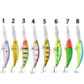 Miniatyrbillede 2 af 10: Flydende Minnow Baits Fiskekroge H H H