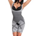 Miniatyrbillede 1 af 10: Dame Shapewear Dame Body Shaper GRÅ XXL-XXXL Grey XXL-XXXL