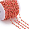 Miniatyrbillede 1 af 10: 1Meter Cube Beads Chains Bead Chain RØD red