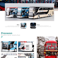 Miniatyrbillede 7 af 10: Alu Bus Model Dobbelt Sightseeing Bus GULD gold