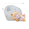 Miniatyrbillede 7 af 10: 3D Cat Candle Form 3D Art voksform 3 3 3