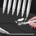 Miniatyrbillede 9 af 9: 10 stk Hvid Akryl Pen Marker Pen Graffiti Pen