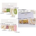 Miniatyrbillede 2 af 10: Twist Chain Øreringe Simple Ørering C C C
