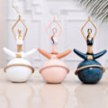 Miniatyrbild 5 av 8: Yogafigurer Yogaställningsskulpturer VIT C C White C-C