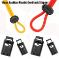 Miniatyrbillede 6 af 10: 10 stk. Tactical Cord Lock Toggle Stopper 30MM 30mm