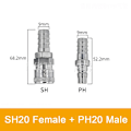 Miniatyrbilde 1 av 10: Hurtigkobling Rapidities Pneumatisk tilpasning SH20 PH20 SH20 PH20 SH20 PH20