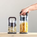 Miniatyrbillede 7 af 10: Glas lufttæt dåse fødevarebeholder Krukke SORT L Black L