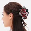 Miniatyrbilde 8 av 10: Hair Grab Crystal Hodeplagg RØD red