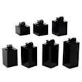 Miniatyrbilde 1 av 10: Smykkevisningsstativ Ringstativ SVART FIRKANT Black Square-Square