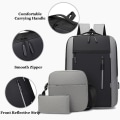 Miniatyrbilde 3 av 10: Reise Laptop Ryggsekksett Business Smart ryggsekk MØRKEBLÅ dark blue