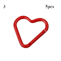 Miniatyrbillede 1 af 9: 5 stk Spring Heart-Ring Spænder Karabinhage 3 3 3