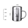 Miniatyrbillede 1 af 10: Kaffekop Dobbeltbundt Krus SØLV 350ML 350ML silver 350ml-350ml