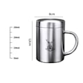 Pikkukuva 1 / 10: Kahvikuppi, kaksipohjainen muki SILVER 350ML 350ML silver 350ml-350ml