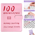 Pikkukuva 5 / 10: 100 kirjekuoren haaste Binder Kirjekuoret Säästöhaasteet purple