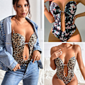 Pikkukuva 8 / 9: U Plunge backless alusvaatteet Invisible Push Up Bra MLEOPARD MLeopard Print