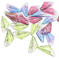 Pikkukuva 1 / 5: 100 kpl Butterfly Wing Charms Hyönteiset Wings Charms Dragonfly