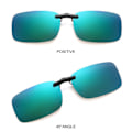 Pikkukuva 10 / 10: Magneettisesti kiinnitettävät polarisoidut aurinkolasit Flip Up aurinkolasit Mirrored Blue Green