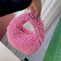 Miniatyrbilde 9 av 10: Mopp Plysj Håndveske Fuskepels Veske ROSE ROSA Rose Pink