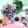 Pikkukuva 5 / 7: 2 rullaa 10 jaardia Cow Print Ribbon Wired Cow Print Wired Edge